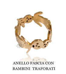 ANELLO FASCIA CON  BAMBINI  TRAFORATI