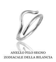 ANELLO FILO SEGNO ZODIACALE DELLA BILANCIA