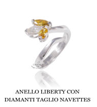 ANELLO LIBERTY CON DIAMANTI TAGLIO NAVETTES