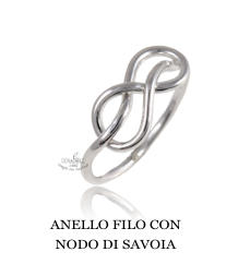 ANELLO FILO CON NODO DI SAVOIA